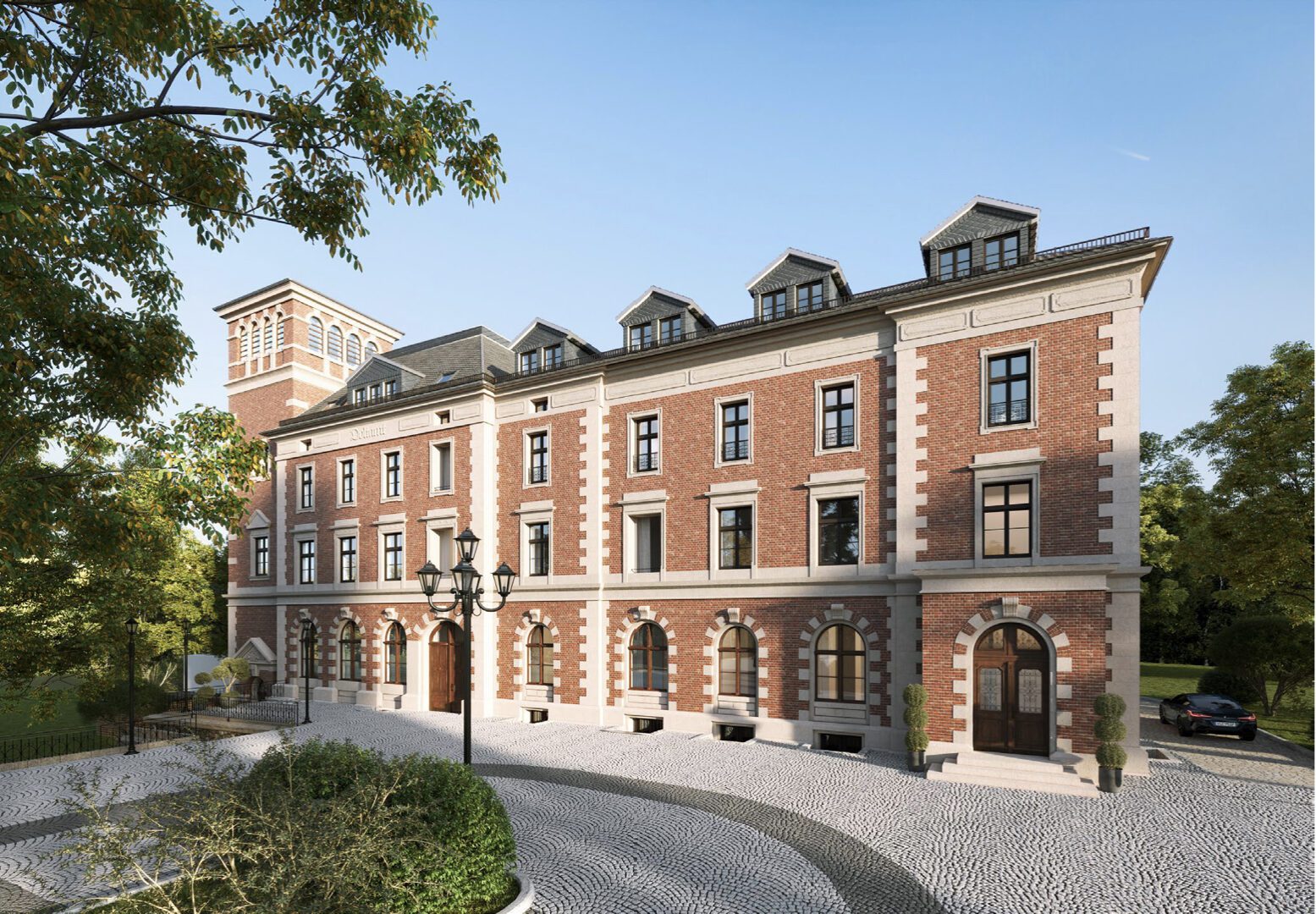 Die Alte Post an einem sonnigen Sommertag von vorne.